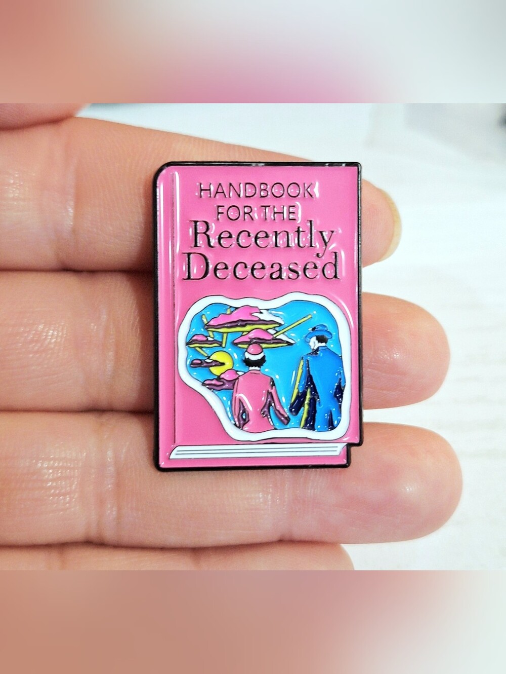 Beetlejuice Handbook For The Recently Deceased Enamel Pin